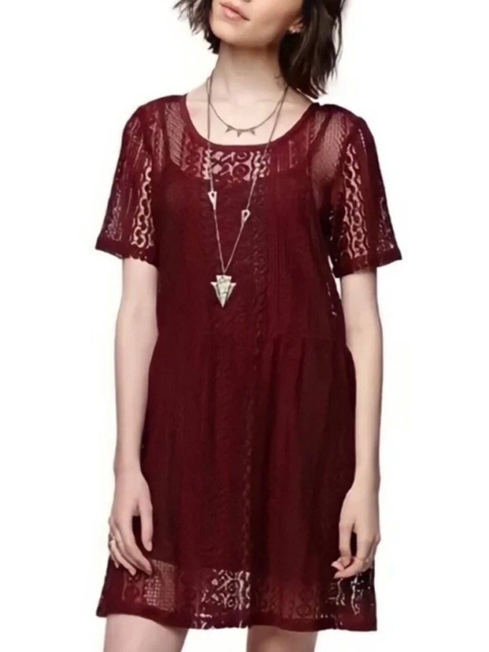 House of Harlow 1960 sheer crochet lace dress